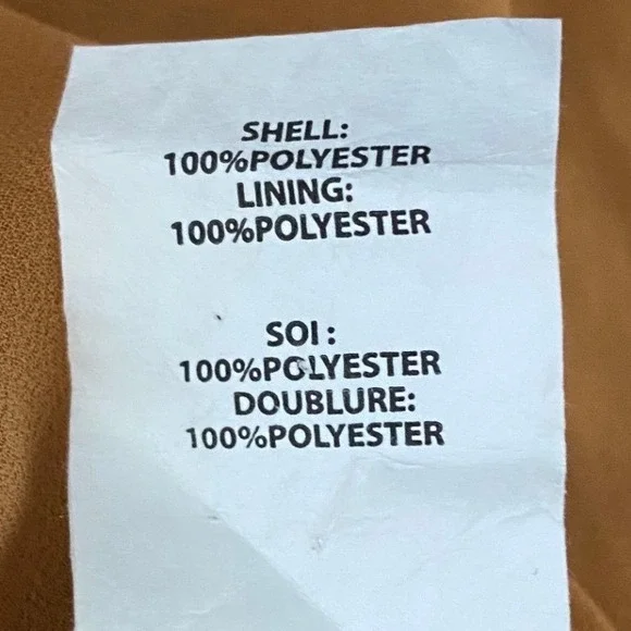 Ramy Brook New York Cara Mini Silky Satin Ruffle Lace Light Cognac‎ Brown Large - Picture 6 of 11